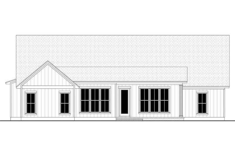 Architectural House Design - Exterior - Rear Elevation for Ranch House Plan #430-287 - 3 bed, 2.5 bath