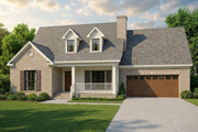 Traditional Style House Plan - 3 Beds 2.5 Baths 1777 Sq/Ft Plan #17-2002 Exterior 