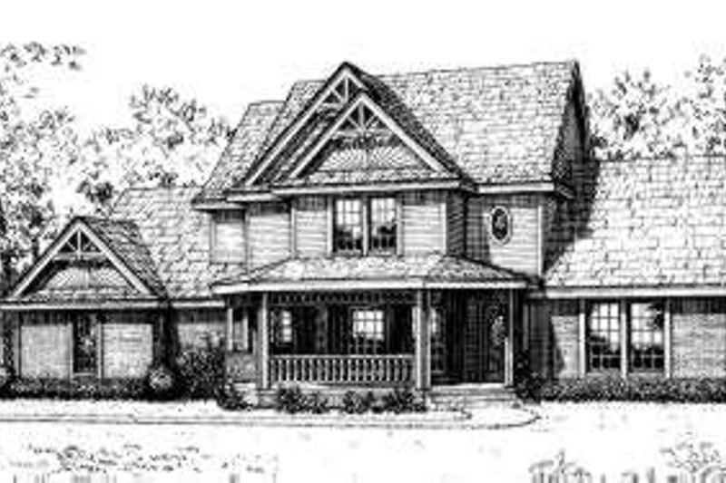 Architectural House Design - Victorian Exterior - Front Elevation Plan #310-176