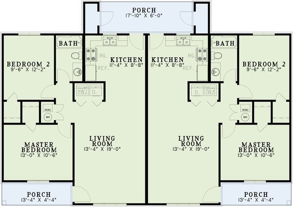 House Design - Southern Floor Plan - Main Floor Plan #17-1094