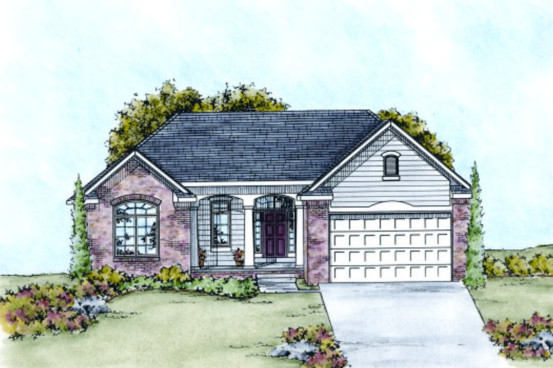 Home Plan - Traditional Exterior - Front Elevation Plan #20-2099