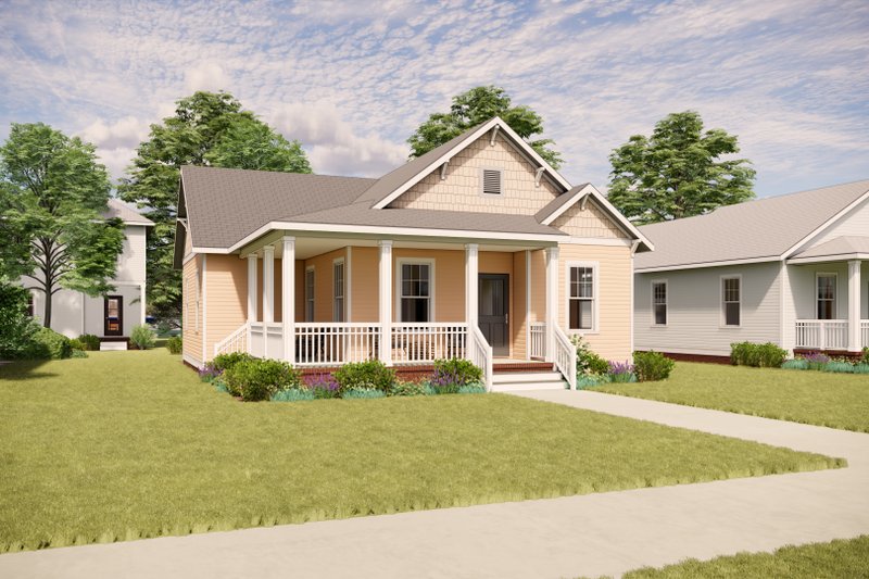 Dream House Plan - Exterior - Front Elevation 2 for Craftsman House Plan #936-26 - 4 bed, 2 bath