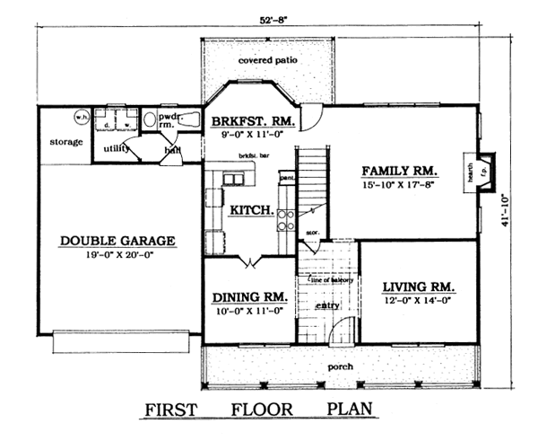 Country Floor Plan - Main Floor Plan #42-134