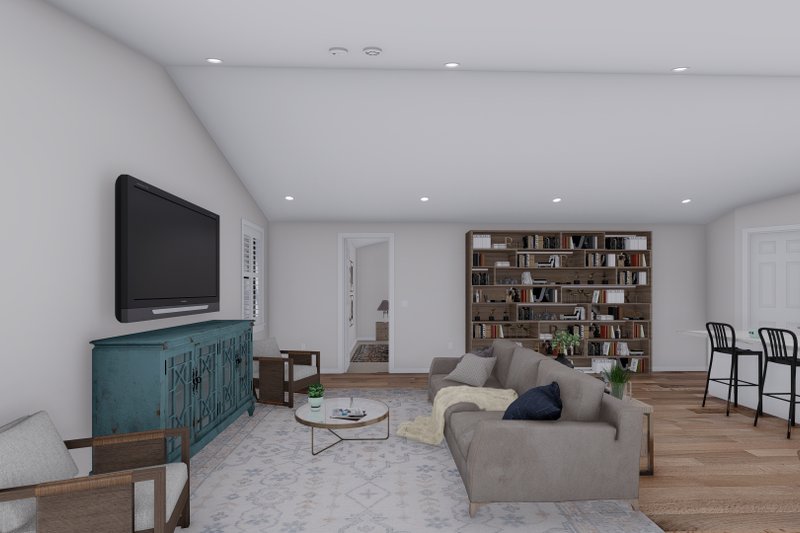 House Plan Design - Interior - Family Room for Farmhouse House Plan #1060-118 - 2 bed, 2.5 bath