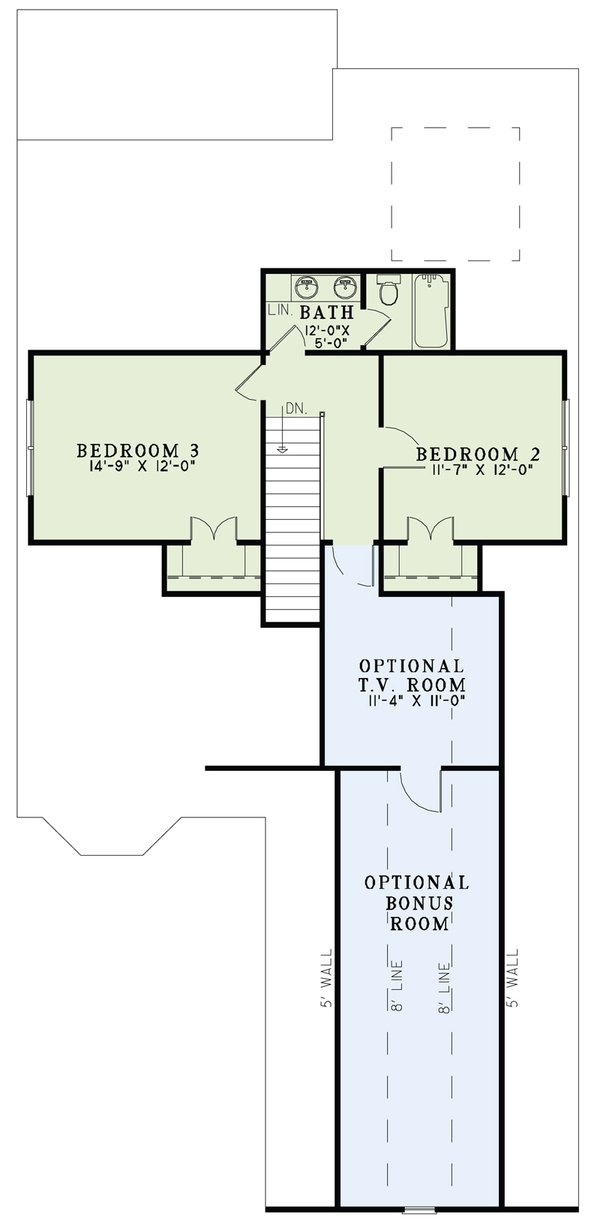 House Blueprint - Craftsman Floor Plan - Upper Floor Plan #17-3460