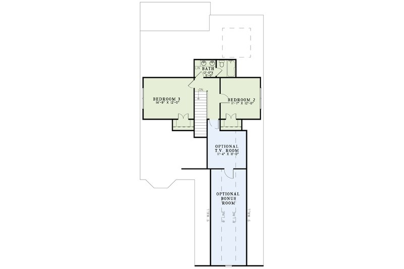 Architectural House Design - Floor Plan - Upper Floor for Craftsman House Plan #17-3460 - 3 bed, 2.5 bath