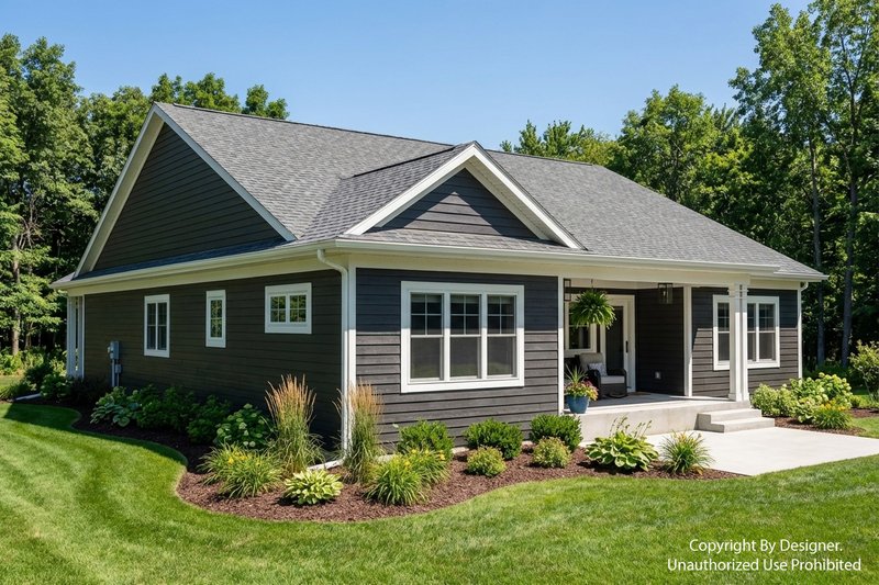 House Plan Design - Exterior - Rear Elevation 1 for Farmhouse House Plan #51-1520 - 3 bed, 2.5 bath