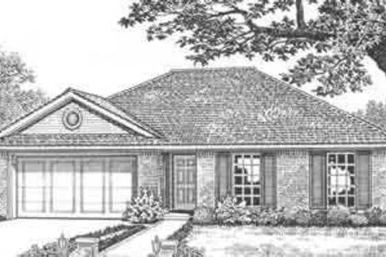 Exterior - Front Elevation for Traditional House Plan #310-414 - 3 bed, 2 bath