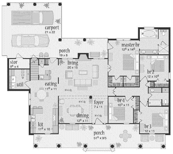 European Floor Plan - Main Floor Plan #36-331