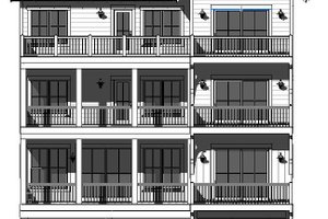 Exterior - Front Elevation 3 for Beach House Plan #901-152 - 7 bed, 5.5 bath