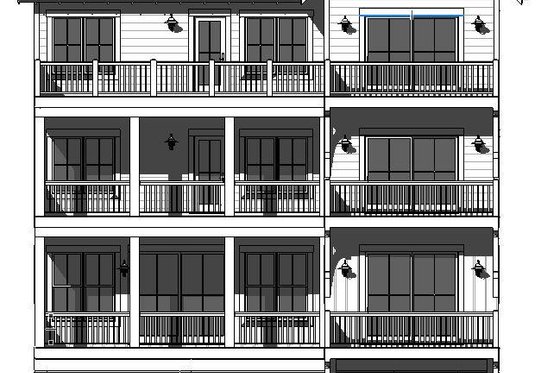 Exterior - Front Elevation 3 for Beach House Plan #901-152 - 7 bed, 5.5 bath