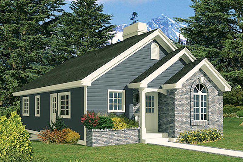 Ranch Style House Plan - 3 Beds 1 Baths 1112 Sq/Ft Plan #57-264