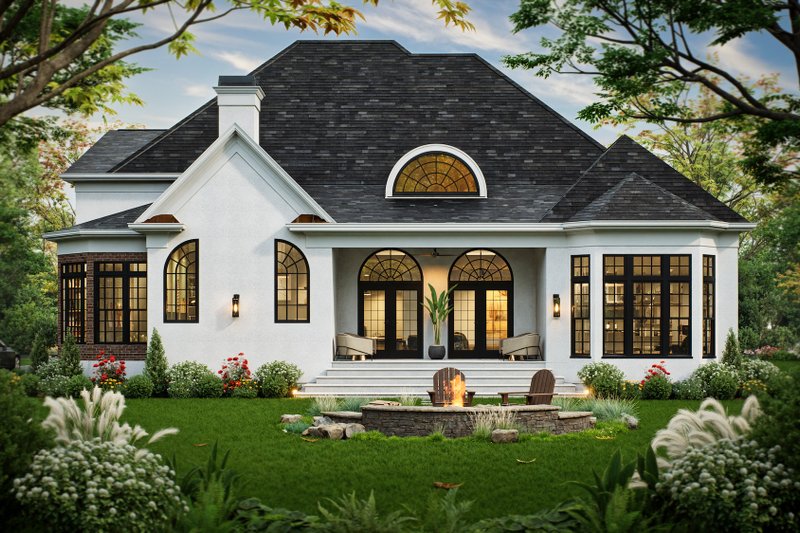 Home Plan - Exterior - Rear Elevation 2 for European House Plan #119-237 - 4 bed, 4 bath