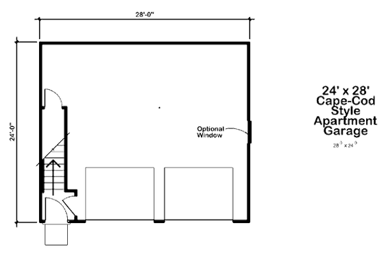 Floor Plan - Main Floor for Colonial House Plan #312-752 - 1 bed, 1 bath