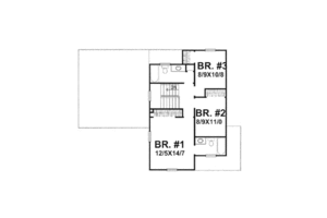 Floor Plan - Upper Floor for Victorian House Plan #50-136 - 3 bed, 2.5 bath