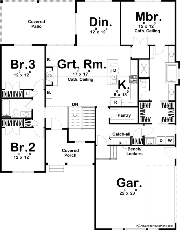 Farmhouse Floor Plan - Main Floor Plan #455-216