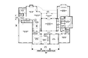 Floor Plan - Main Floor for Southern House Plan #81-1657 - 4 bed, 4 bath