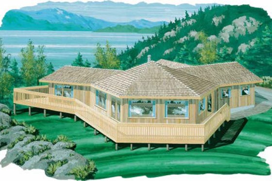 Exterior - Front Elevation for Modern House Plan #47-602 - 3 bed, 2 bath