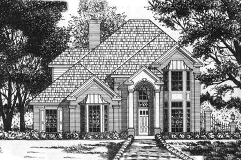 Dream House Plan - European Exterior - Front Elevation Plan #40-256