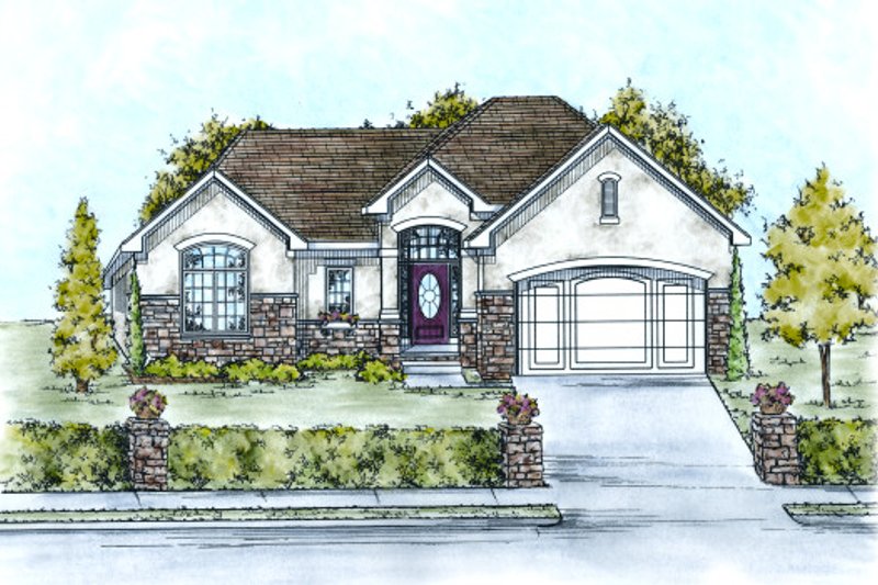 House Design - Traditional Exterior - Front Elevation Plan #20-2100