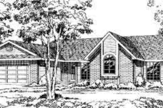 Exterior - Front Elevation for Traditional House Plan #312-420 - 3 bed, 2 bath