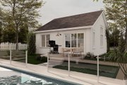 Farmhouse Style House Plan - 1 Beds 1 Baths 896 Sq/Ft Plan #23-2842 
