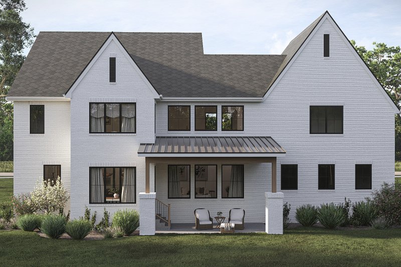 House Design - Exterior - Rear Elevation for Cottage House Plan #455-767 - 5 bed, 3.5 bath