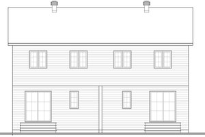 Exterior - Rear Elevation for Colonial House Plan #23-2149 - 3 bed, 1.5 bath