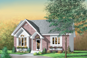 Cottage Exterior - Front Elevation Plan #25-189