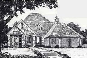 European Exterior - Front Elevation Plan #310-828