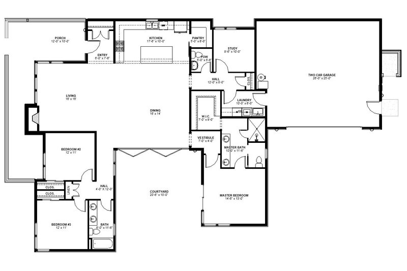 Dream House Plan - Floor Plan - Main Floor for Modern House Plan #895-101 - 3 bed, 2.5 bath