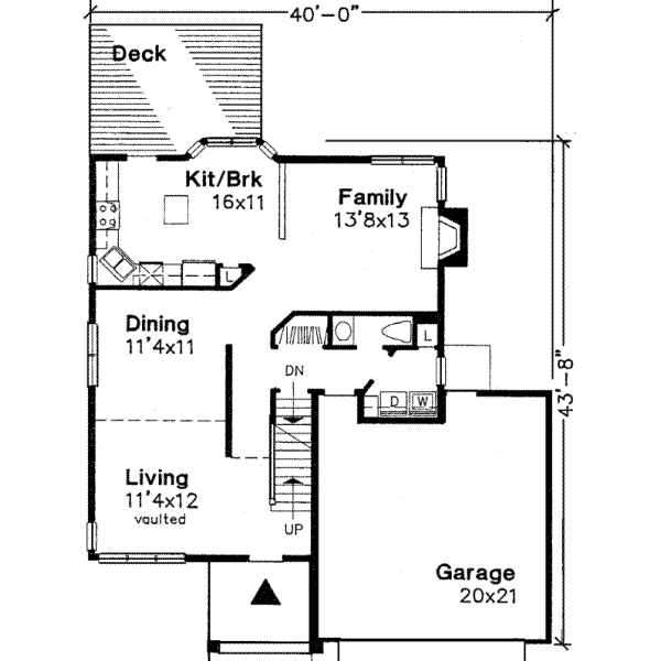 Traditional Floor Plan - Main Floor Plan #320-112