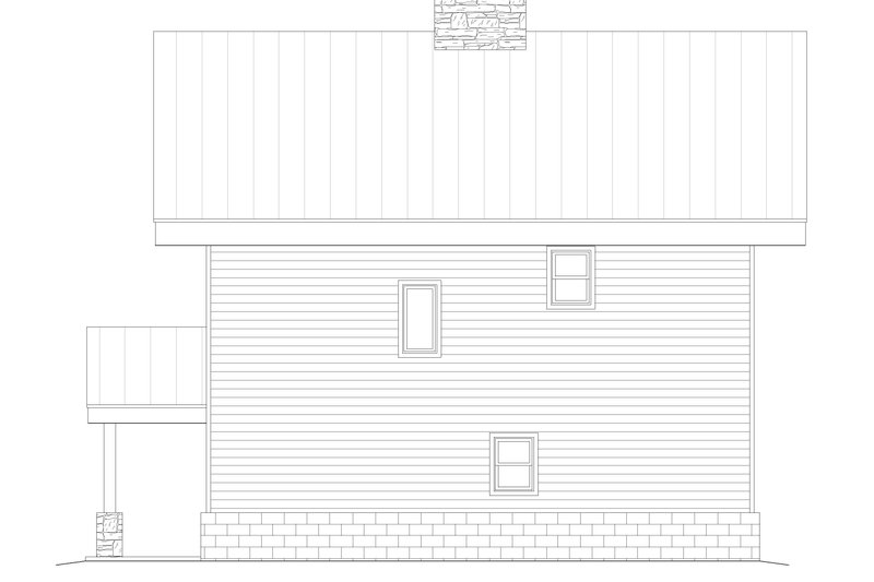 Architectural House Design - Exterior - Rear Elevation for Modern House Plan #932-373 - 2 bed, 2 bath