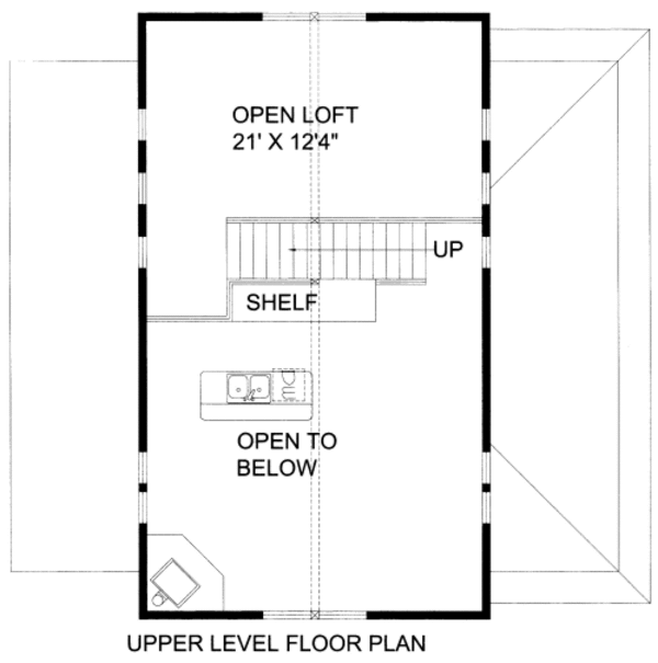 Bungalow Floor Plan - Upper Floor Plan #117-674