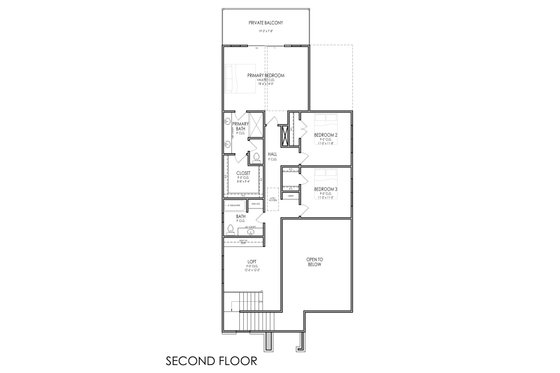 Floor Plan - Main Floor for Contemporary House Plan #1119-10 - 4 bed, 3 bath