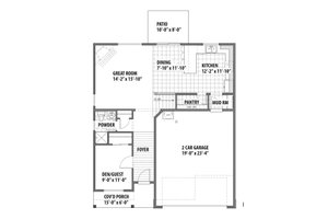 Floor Plan - Main Floor for Country House Plan #569-34 - 5 bed, 3 bath