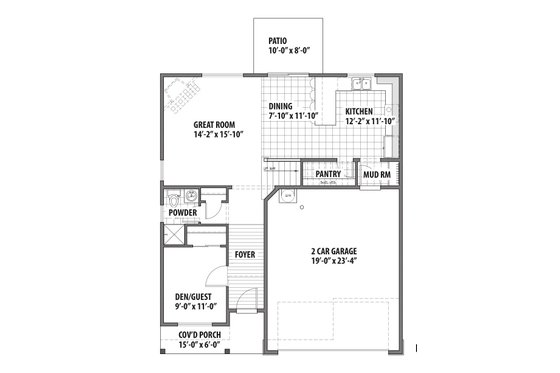 Floor Plan - Main Floor for Country House Plan #569-34 - 5 bed, 3 bath