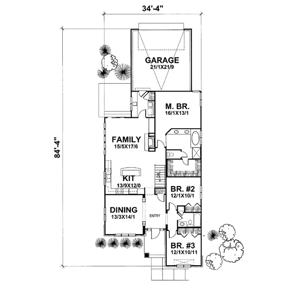 Bungalow Floor Plan - Main Floor Plan #50-126