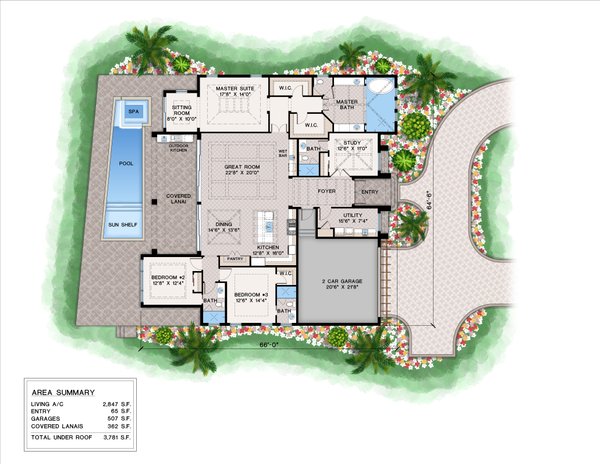 Dream House Plan - Contemporary Floor Plan - Main Floor Plan #1083-21
