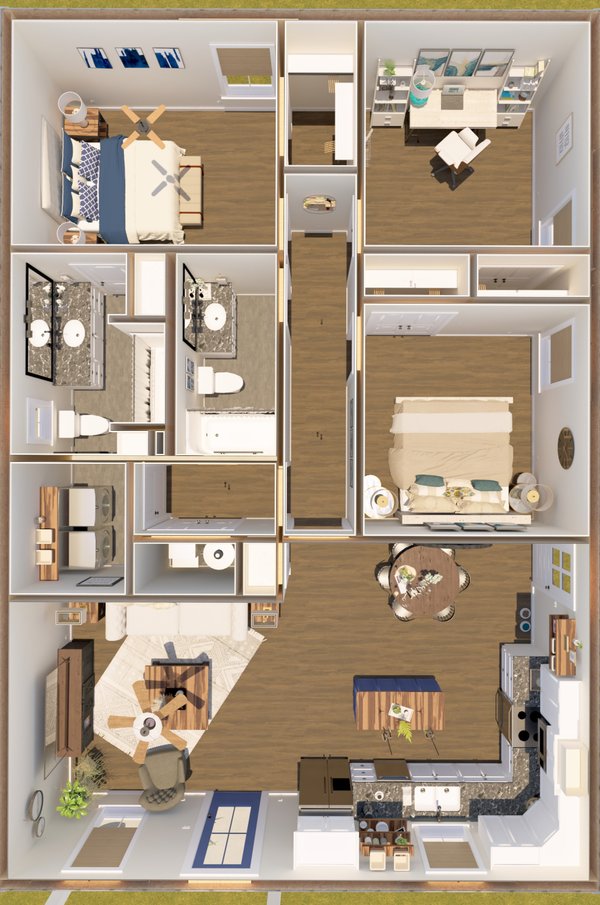 Dream House Plan - Cottage Floor Plan - Other Floor Plan #44-229