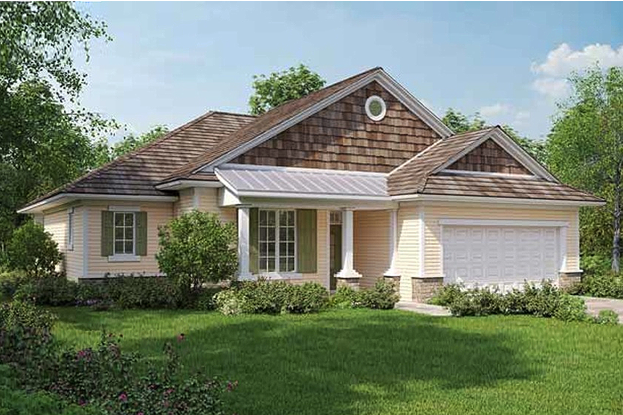 Country Style House Plan - 3 Beds 2 Baths 1555 Sq/Ft Plan #938-3