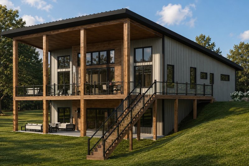 Dream House Plan - Exterior - Other Elevation for Modern House Plan #1064-489 - 2 bed, 2.5 bath