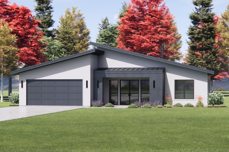 Home Plan - Exterior - Front Elevation 9 for Modern House Plan #1096-179 - 3 bed, 2 bath