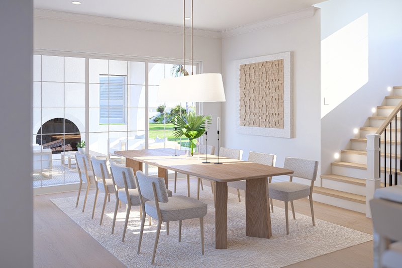 House Blueprint - Interior - Dining Room for Beach House Plan #455-765 - 4 bed, 4.5 bath