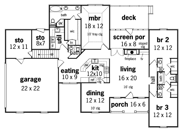 Dream House Plan - European Floor Plan - Main Floor Plan #45-121