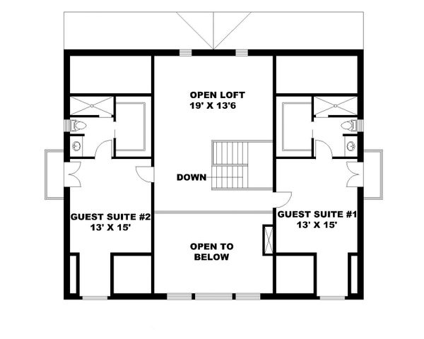 House Plan Design - Craftsman Floor Plan - Upper Floor Plan #117-873