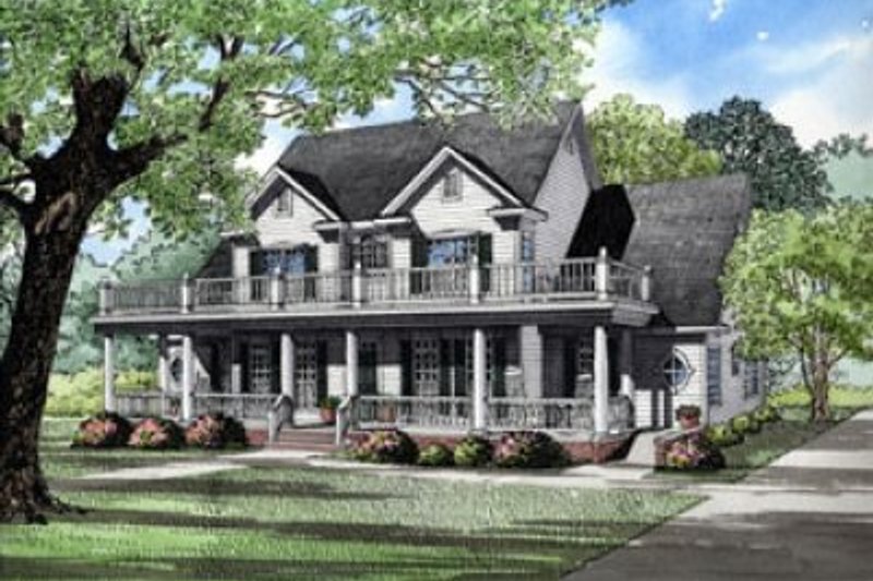 Home Plan - Country Exterior - Front Elevation Plan #17-217