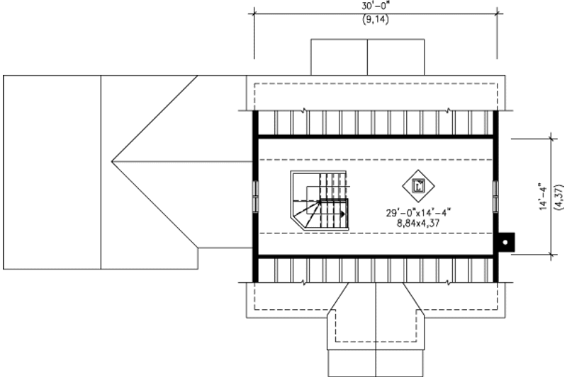 Dream House Plan - Floor Plan - Other Floor for Colonial House Plan #25-2008 - 3 bed, 1.5 bath