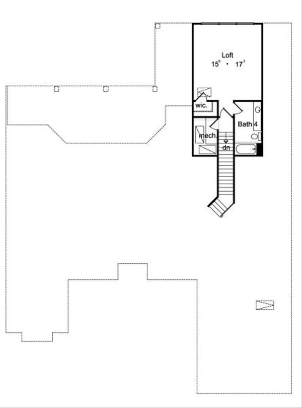 European Floor Plan - Upper Floor Plan #417-367