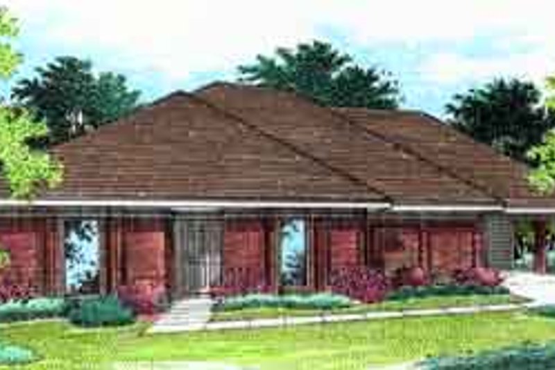 Architectural House Design - Southern Exterior - Front Elevation Plan #45-232